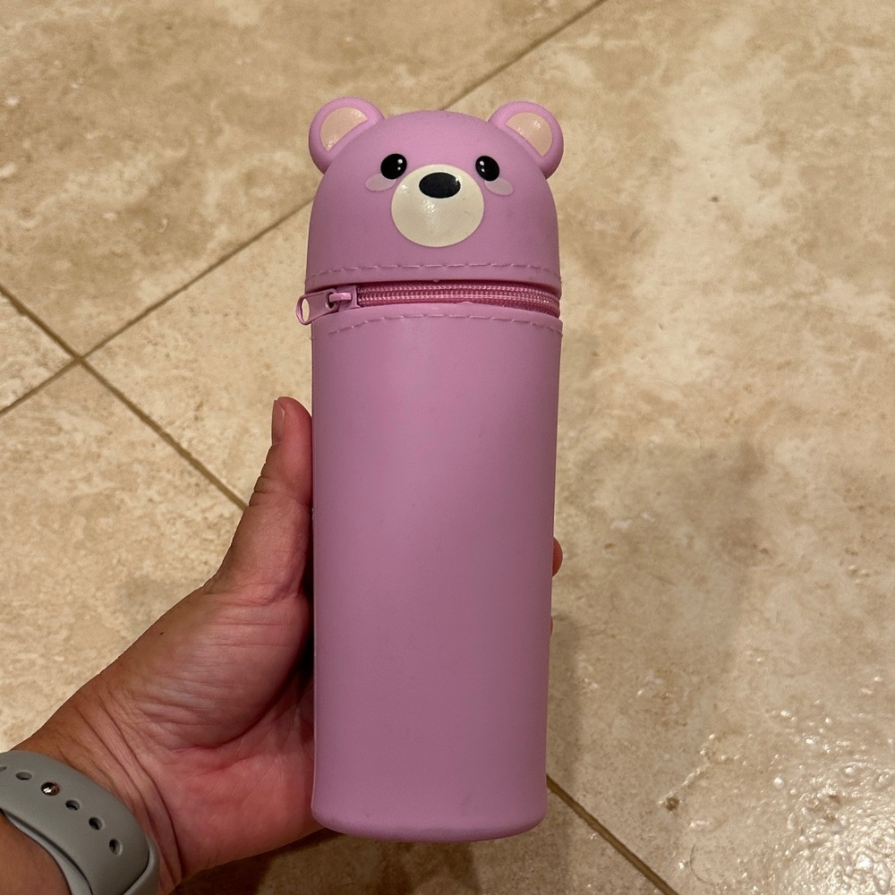 Cute Pink Bear Pencil Case